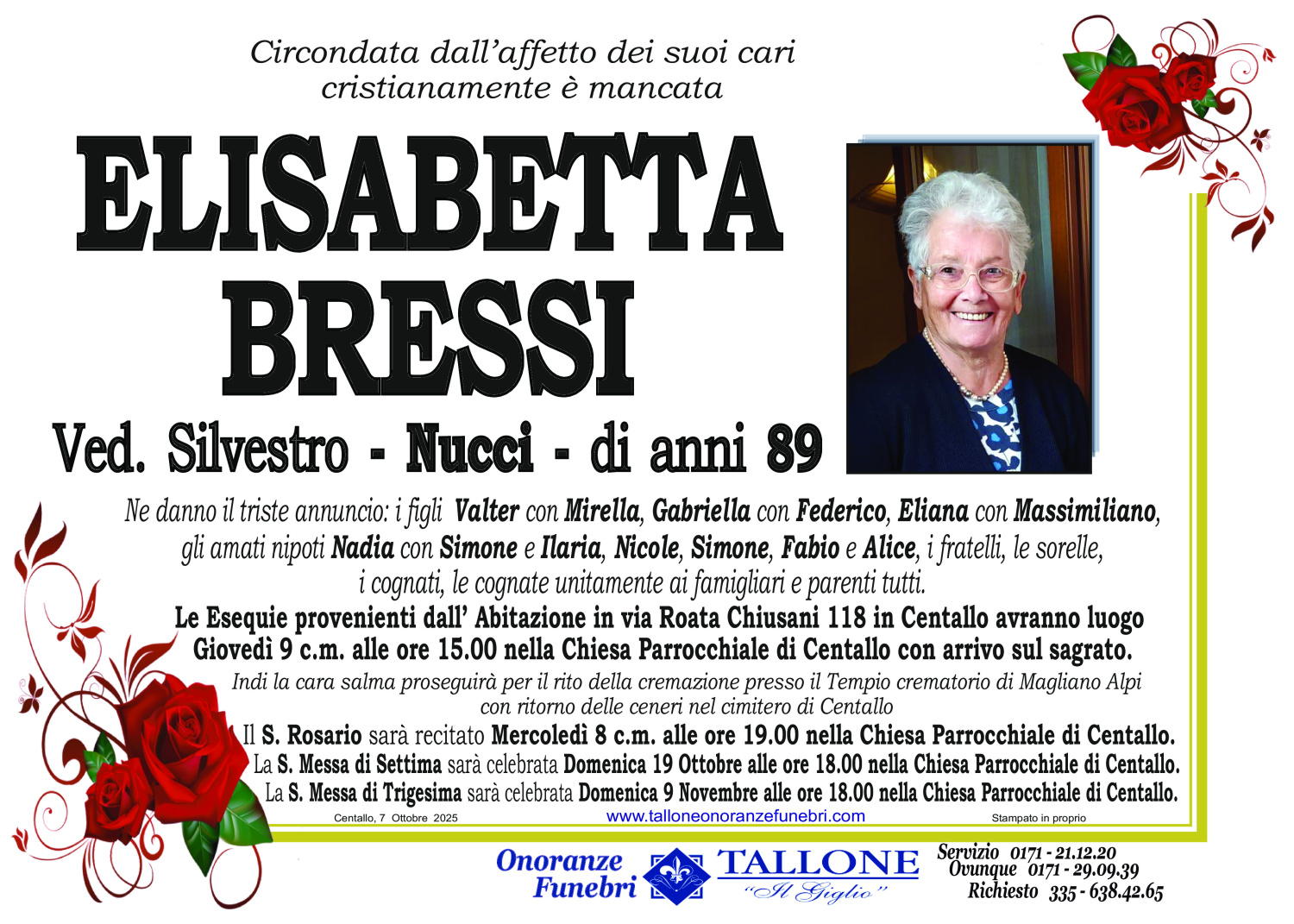 Elisabetta Bressi<small class='fs-20'><br/>- Nucci -<br/>Ved. Silvestro</small>